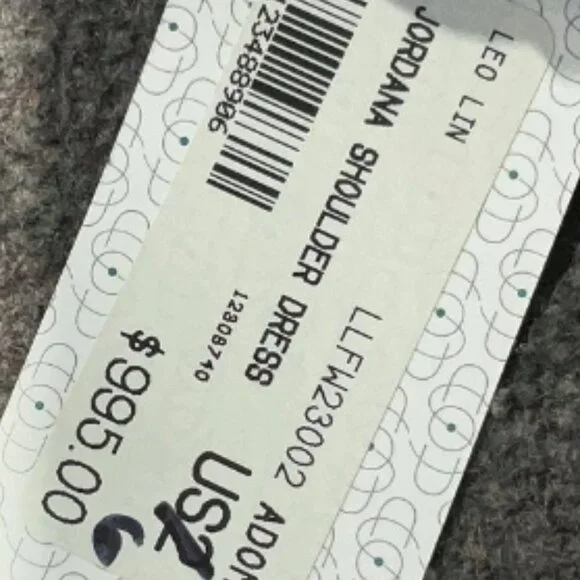 Leo Lin Jordana long Balloon Sleeve Organza Gown (VERY LOVELY) silk/linen dress - Picture 8 of 11